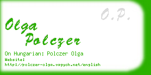 olga polczer business card